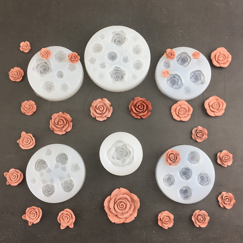 Candle Making Supplies Wholesale - 3d Rosen blumen form Blatt Silikon