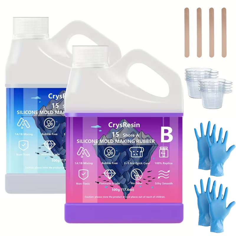 Candle Mold Silicone - 500ml 2 Flaschen Flüssigsilikon für die