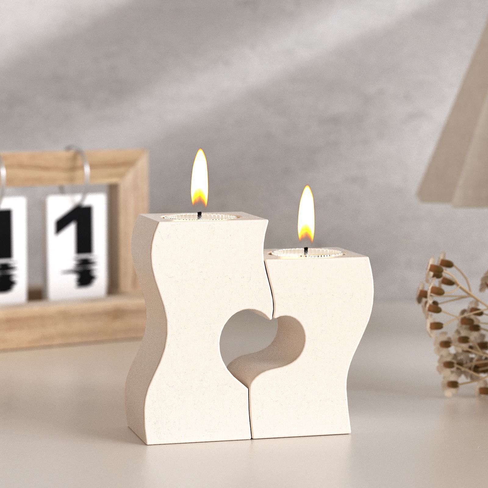Candle Mold Silicone - S Herz Kerzenständer Silikon Formen DIY