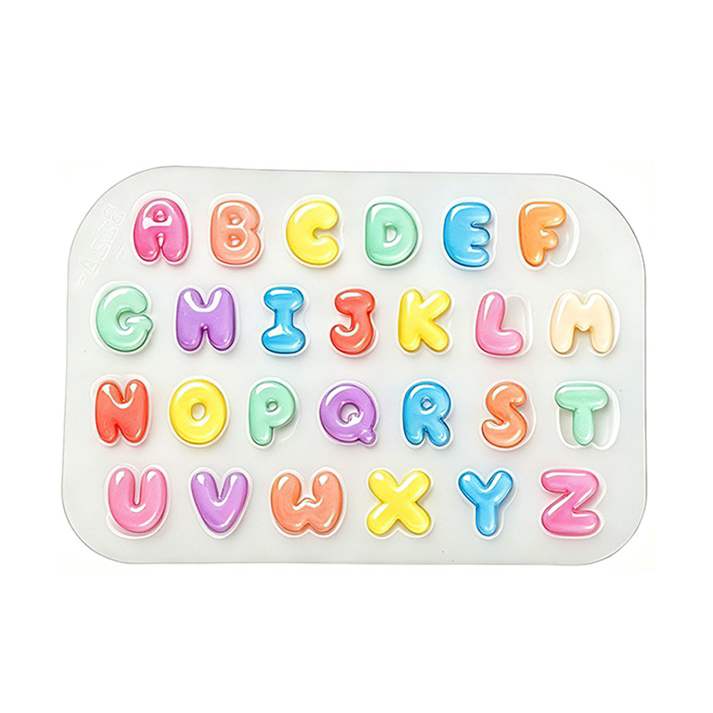 Candle Making Kit - 2er-Set Mini-Buchstaben-Silikonformen: Niedliches Mini-Alphabet A-Z Gießset