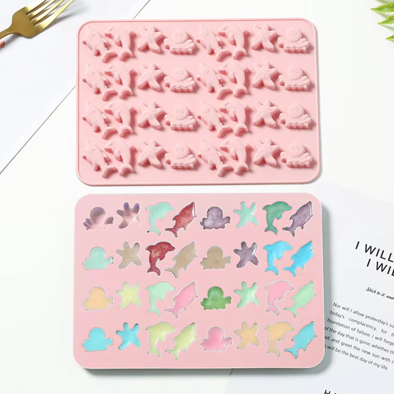 Candle Making Kit - Meeresboden Kreatur Schokolade Silikonform Delphin Süßigkeiten