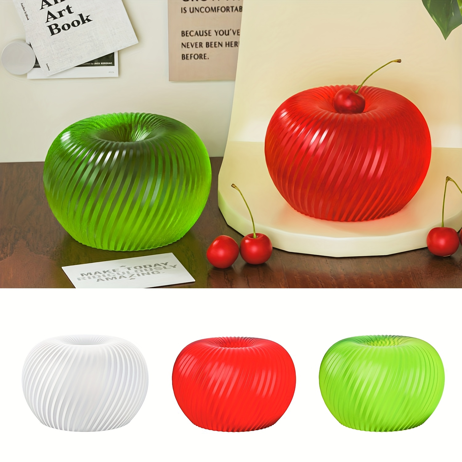 Candle Mold Silicone - Eine trendige rote Apfel-Silikonform, geeignet für