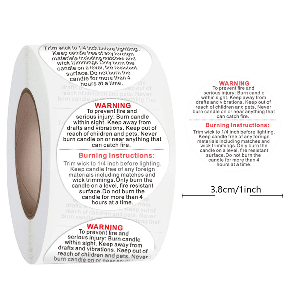 100 Stück Weiße Kerzen-Warneti – Candle Warning Label Bewertung und Preis