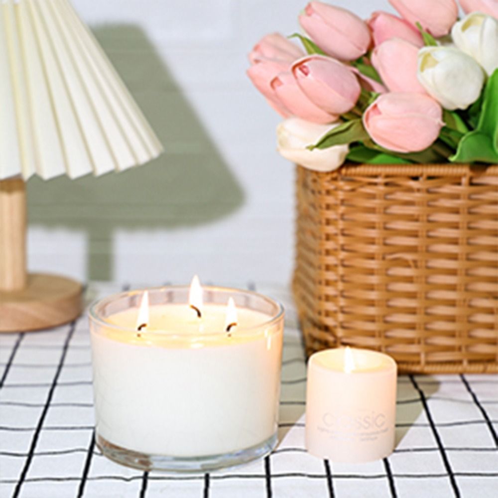 Neue Klarglas-Kerzengläser, tr – Candle Warning Label Bewertung und Preis