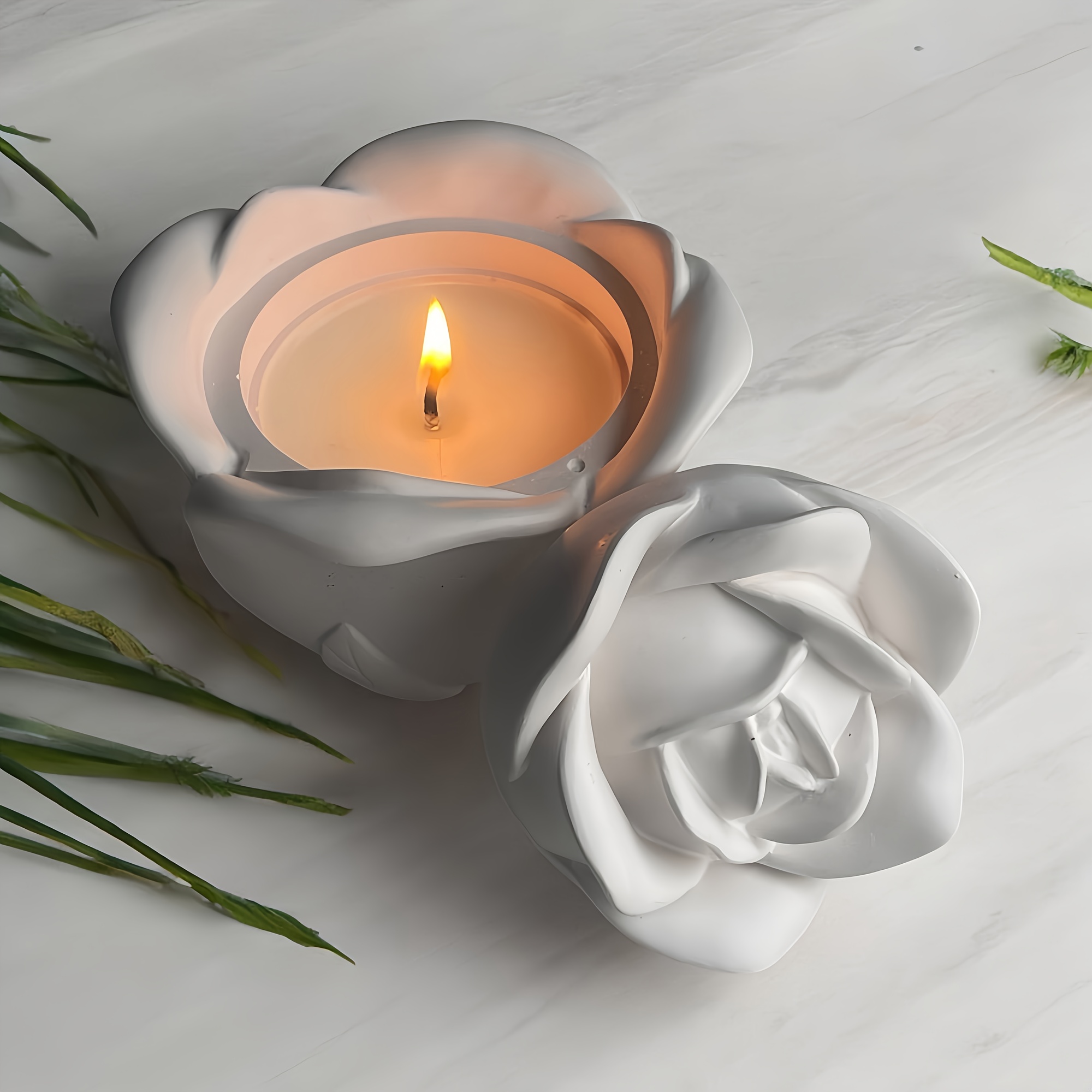 2-teiliges Set, rosenförmige S – Candle Mold Silicone Bewertung und Preis