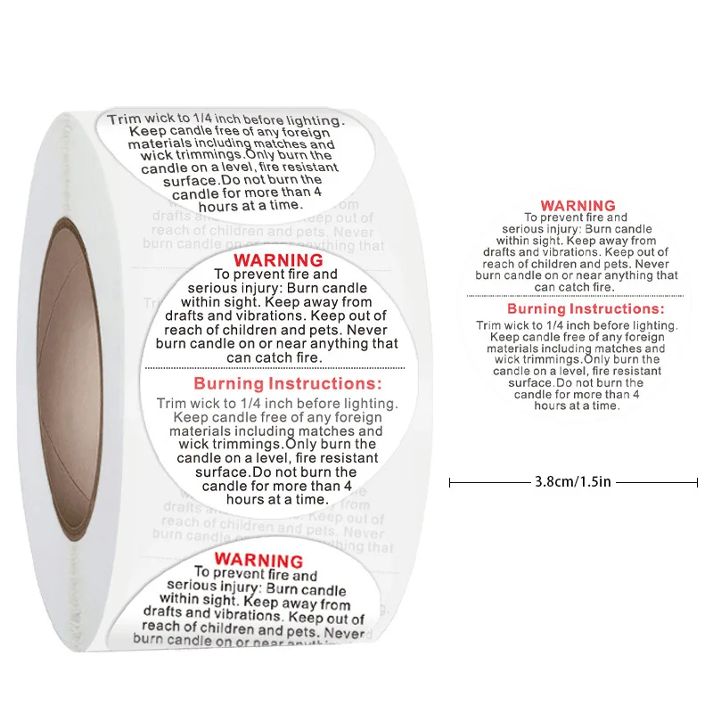 500 Stücke Kerze Warnung Etike – Candle Warning Label Bewertung und Preis