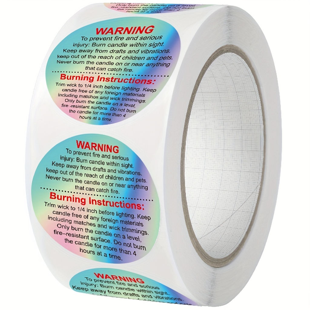 500 Stück Wachsschmelz-Warneti – Candle Warning Label Bewertung und Preis