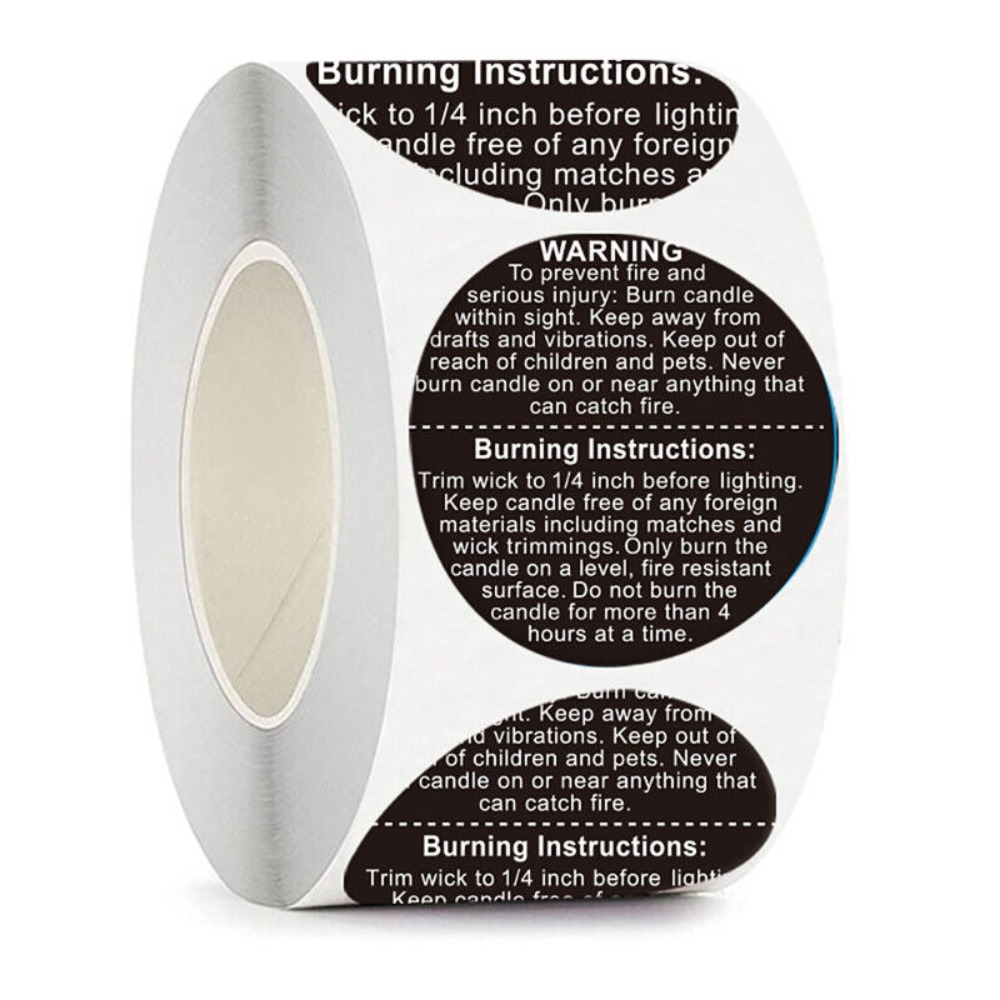 Selbstklebende Etiketten für K – Candle Warning Label Bewertung und Preis